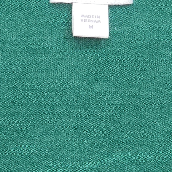 J. Jill Green Knitted V-Neck Long Sleeve Pullover Sweater Women's Size Medium. - Picture 3 of 16